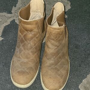 UGG Quilted Slip-On Ankle Booties in Tan